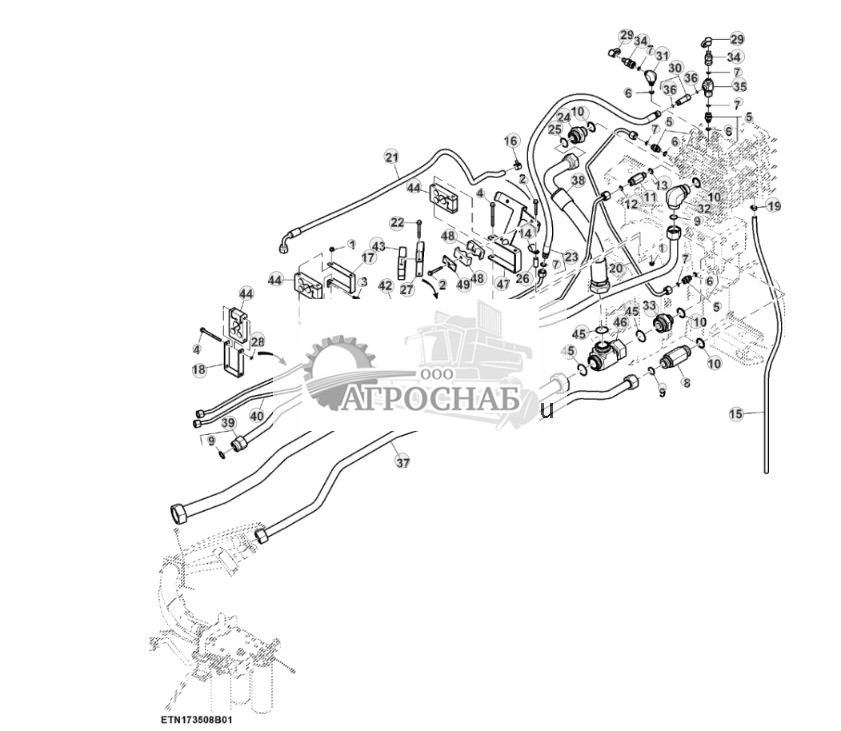 Трубопроводы SCV, высокий расход, сцепка с задней быстроразъемной муфтой 12 дюйма, PST (12) (805771 - ) - ST932298 794.jpg